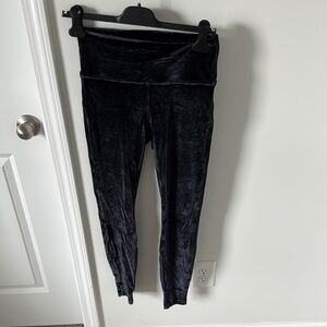 Black Velvet Leggings